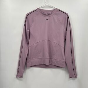 Under Armour M‎ ColdGear Rush Top Womens Purple Mock Neck Long Sleeve Piping